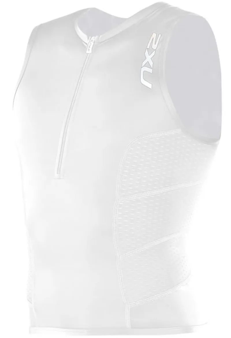 2XU Men's Comp Tri Singlet L White